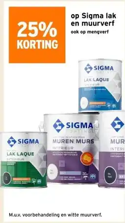 GAMMA op Sigma lak en muurverf ook op mengverf aanbieding
