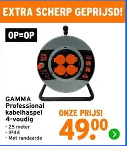 GAMMA GAMMA Professional kabelhaspel 4-voudig aanbieding