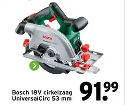 GAMMA Bosch 18V cirkelzaag UniversalCirc 53 mm aanbieding