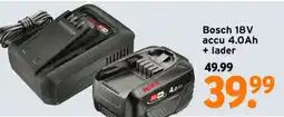 GAMMA Bosch 18V accu 4.0Ah + lader aanbieding