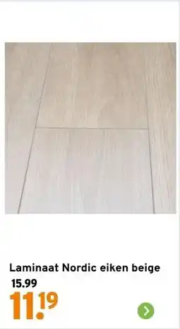 GAMMA Laminaat Nordic eiken beige aanbieding
