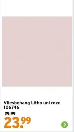 GAMMA Vliesbehang Litho uni roze 106746 aanbieding