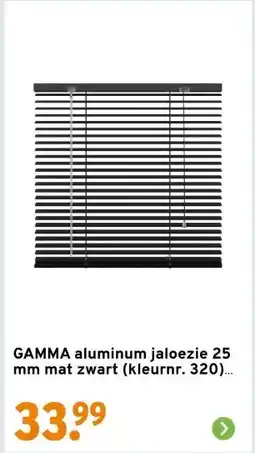 GAMMA GAMMA aluminum jaloezie 25 mm mat zwart (kleurnr. 320) 60x180 cm (bxh) aanbieding