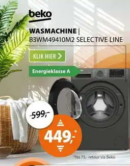 Expert Beko B3WM49410M2 Selective Line Grijs aanbieding