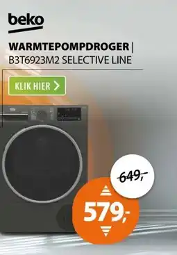 Expert Beko B3T6923M2 Selective Line Grijs aanbieding