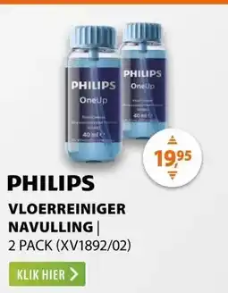 Expert Philips OneUp floor cleaner 2-pack (XV1892/02) aanbieding