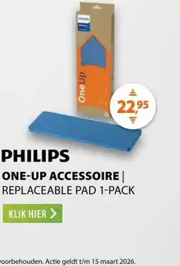 Expert Philips OneUp replaceable pad 1-pack (XV1882/10) aanbieding