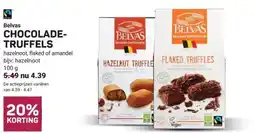Ekoplaza Belvas CHOCOLADE- TRUFFELS aanbieding