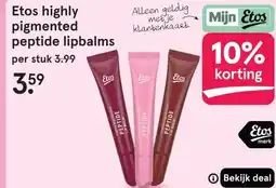 Etos Etos highly pigmented peptide lipbalms aanbieding