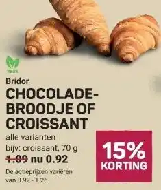 Ekoplaza Bridor BROODJE OF CROISSANT aanbieding
