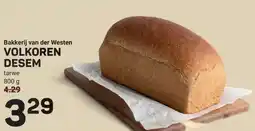 Ekoplaza Bakkerij van der Westen VOLKOREN DESEM aanbieding