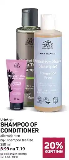 Ekoplaza Urtekram SHAMPOO OF CONDITIONER aanbieding