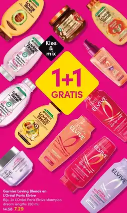 DA Garnier Loving Blends en L'Oréal Paris Elvive aanbieding