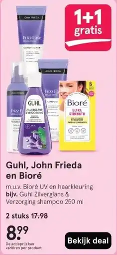 Etos Guhl, John Frieda en Bioré aanbieding