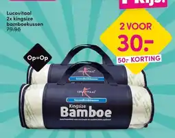 DA Lucovitaal 2x kingsize bamboekussen aanbieding