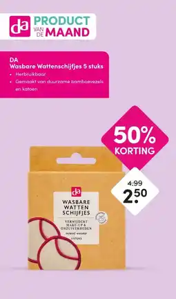 DA DA Wasbare Wattenschijfjes 5 stuks aanbieding