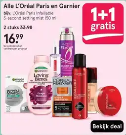 Etos Alle L'Oréal Paris en Garnier aanbieding