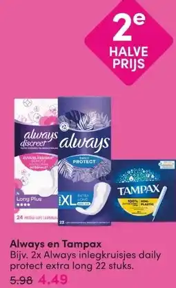 DA Always en Tampax aanbieding