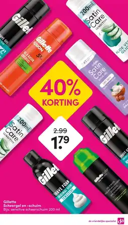 DA Gillette Scheergel en -schuim aanbieding