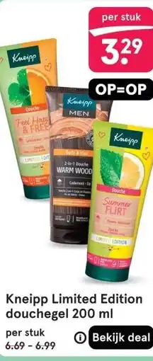 Etos Kneipp Limited Edition douchegel 200 ml aanbieding