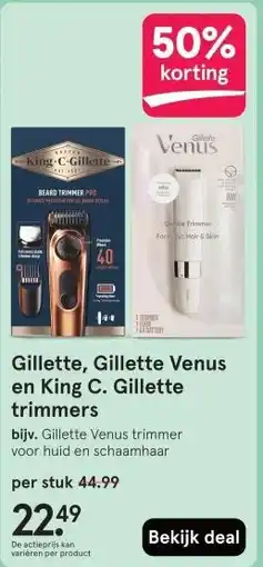 Etos Gillette, Gillette Venus en King C. Gillette trimmers aanbieding