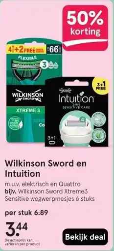 Etos Wilkinson Sword en Intuition aanbieding