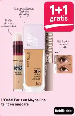 Etos L'Oréal Paris en Maybelline teint en mascara aanbieding
