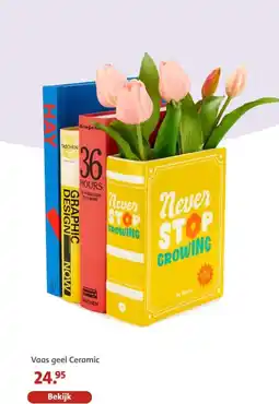 Bruna Vaas geel Ceramic aanbieding