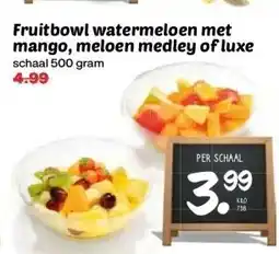 Boon`s Markt Fruitbowl watermeloen met mango, meloen medley of luxe aanbieding
