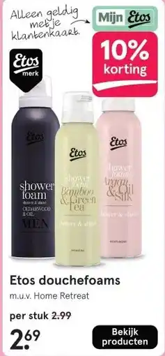 Etos Etos douchefoams aanbieding