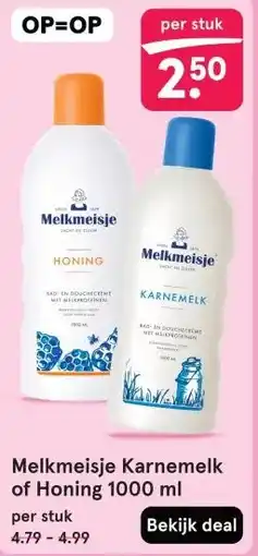 Etos Melkmeisje Karnemelk of Honing 1000 ml aanbieding