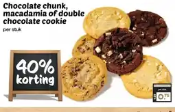 Boon`s Markt Chocolate chunk, macadamia of double chocolate cookie aanbieding