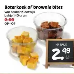 Boon`s Markt Boterkoek of brownie bites aanbieding