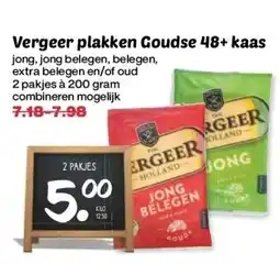 Boon`s Markt Vergeer plakken Goudse 48+ kaas aanbieding
