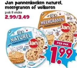 Boon`s Markt Jan pannenkoeken naturel, meergranen of volkoren aanbieding