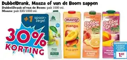 Boon`s Markt DubbelDrank, Maaza of van de Boom sappen aanbieding