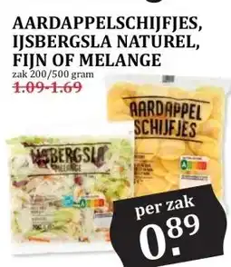 Boon`s Markt IJSBERGSLA NATUREL, FIJN OF MELANGE aanbieding