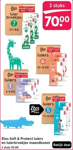 Etos Etos Soft & Protect luiers en luierbroekjes maandboxen aanbieding