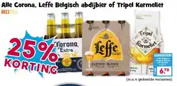Boon`s Markt Alle Corona, Leffe Belgisch abdijbier of Tripel Karmeliet aanbieding