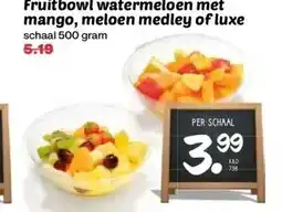 Boon`s Markt Fruitbowl watermeloen met mango, meloen medley of luxe aanbieding