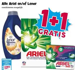 Boon`s Markt Alle Ariel en/of Lenor aanbieding