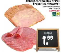Boon`s Markt Gehakt cordon bleu of Pas Brabantse metworst aanbieding