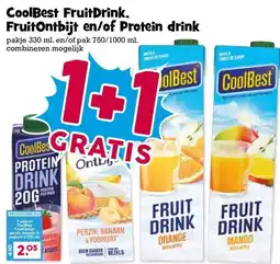 Boon`s Markt CoolBest FruitDrink, FruitOntbijt en/of Protein drink aanbieding