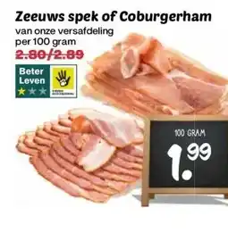 Boon`s Markt Zeeuws spek of Coburgerham aanbieding