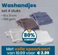 Boon`s Markt Washandjes aanbieding