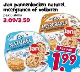 Boon`s Markt Jan pannenkoeken naturel, meergranen of volkoren aanbieding