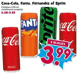 Boon`s Markt Coca-Cola, Fanta, Fernandes of Sprite aanbieding