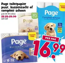Boon`s Markt Page toiletpapier puur, kussenzacht of compleet schoon aanbieding