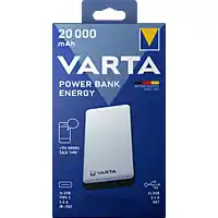 Conrad Varta Power Bank Energy 20000 Powerbank 20000 mAh LiPo USB-C Wit/zwart aanbieding