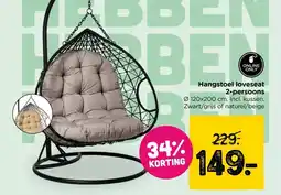 Xenos Hangstoel loveseat 2-persoons aanbieding
